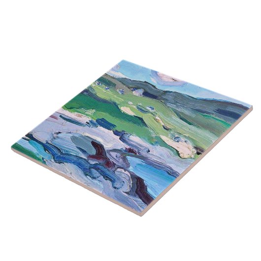 スコットランドのバ絵画ーラはサミュエル・ペプローの手による。 タイル (側面)