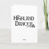 スコットランドのパイパー及び高地のダンサーのクリスマスカード シーズンカード (裏面)