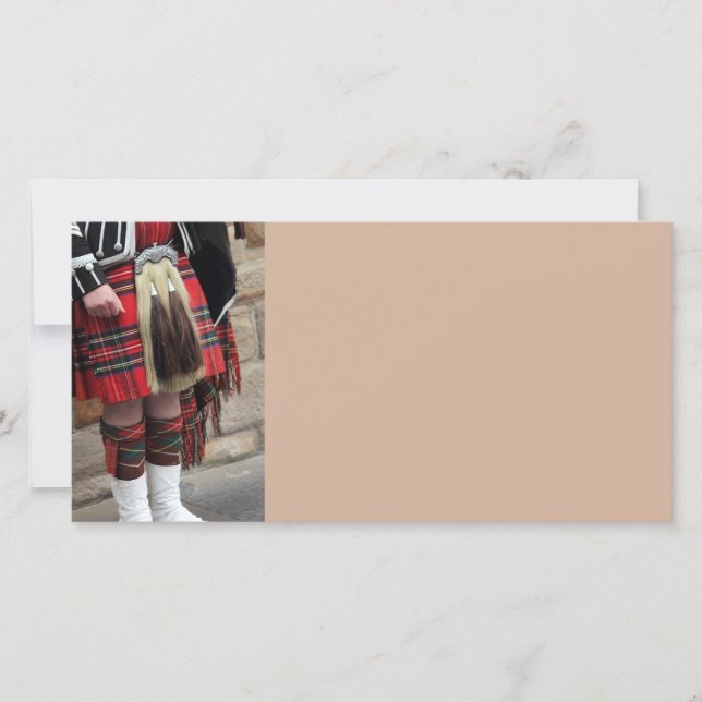 スコットランドのパイパー接写伝統的、スコットランドギフト (正面)