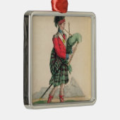 スコットランドのパイパー メタルオーナメント (右)