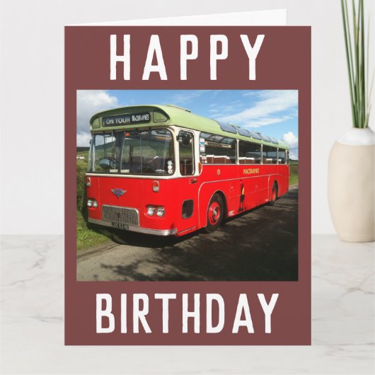 スコットランドのビュート島の古いマクブレインズバス カード (正面)