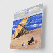 スコットランドのビーチ時計 スクエア壁時計 (傾斜)