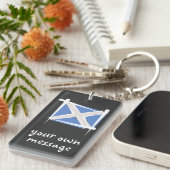 スコットランドのブラシの旗 キーホルダー (正面右)