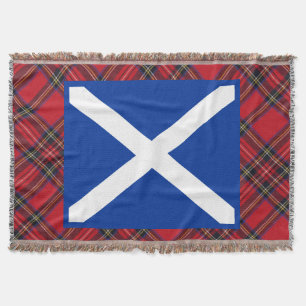スコットランドのブランケットのスコットランド人のSaltireの旗 スローブランケット
