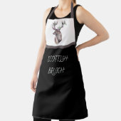 スコットランドのブリュイヒ(調理師)と鹿と花 エプロン (インサイチュ)