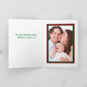 スコットランドのプレイドゲール語のグリーティングフォトクリスマス シーズンカード (内部)