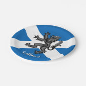 スコットランドのプレート、横行、ライオン、スコットランド国旗 ペーパープレート (アングル)