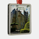 スコットランドのヘンダーソン氏のフォーデル城クリスマス メタルオーナメント (右)