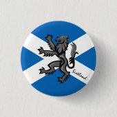 スコットランドのボタン、愛国的なスコットランド国旗、激しい 缶バッジ (正面)