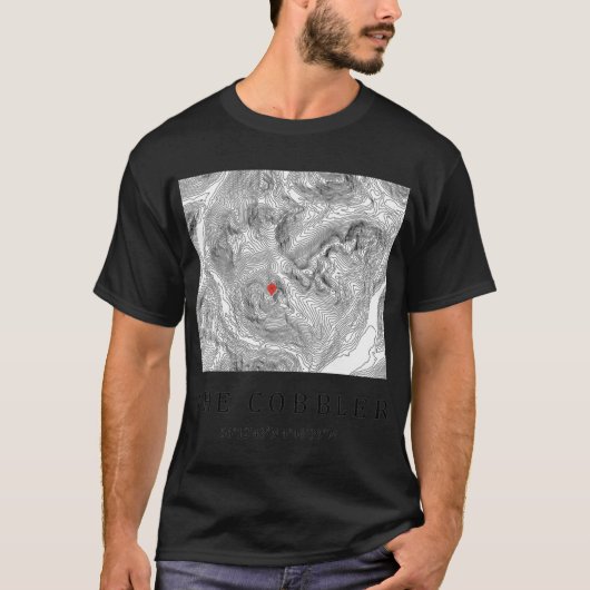 スコットランドのマウンテンコブラー地形図デザインS Tシャツ (正面)