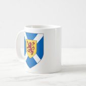 スコットランドのマグ-十字及びライオンの盾 コーヒーマグカップ (正面左)