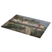 スコットランドのマル島トバーモリー。スコットランドシーン カッティングボード (角)