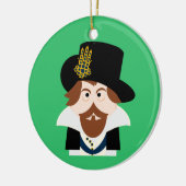 スコットランドのヤコブ6世とイギリスのヤコブ1世 セラミックオーナメント (左)