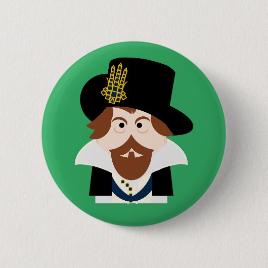 スコットランドのヤコブ6世とイギリスのヤコブ1世 缶バッジ (正面)