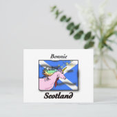 スコットランドのユニコーンの旗 ポストカード (スタンド正面)