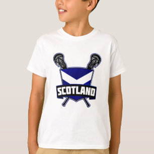 スコットランドのラクロスのロゴのティー Tシャツ