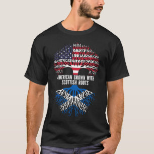 スコットランドのルーツを持つアメリカ人アメリカ国旗 Tシャツ