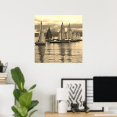 スコットランドのロスセイベイにヨット。 ポスター (ホームオフィス)