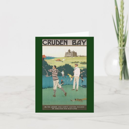 スコットランドのヴィンテージのスポーツのゴルフ、ゴルファーのゴルフをすること カード (正面)