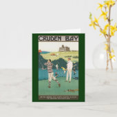 スコットランドのヴィンテージのスポーツのゴルフ、ゴルファーのゴルフをすること カード (黄色い花)