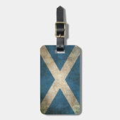 スコットランドのヴィンテージの動揺してな旗 ラゲッジタグ (正面縦)