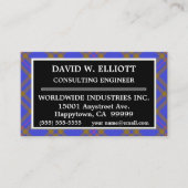 スコットランドの一族のエリオットエリオットのタータンチェック格子縞 名刺 (正面)