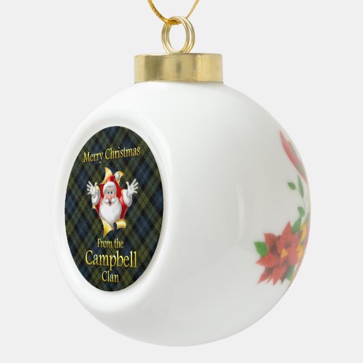 スコットランドの一族のキャンベルクリスマスのオーナメント セラミックボールオーナメント (右)