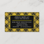 スコットランドの一族のバークレイのタータンチェック格子縞 名刺 (正面)