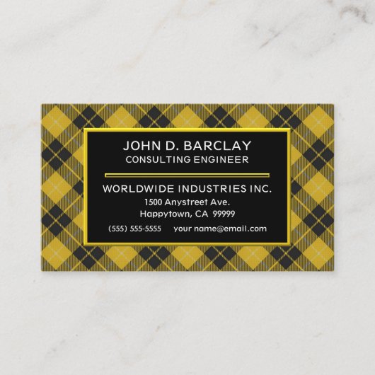 スコットランドの一族のバークレイのタータンチェック格子縞 名刺 (正面)