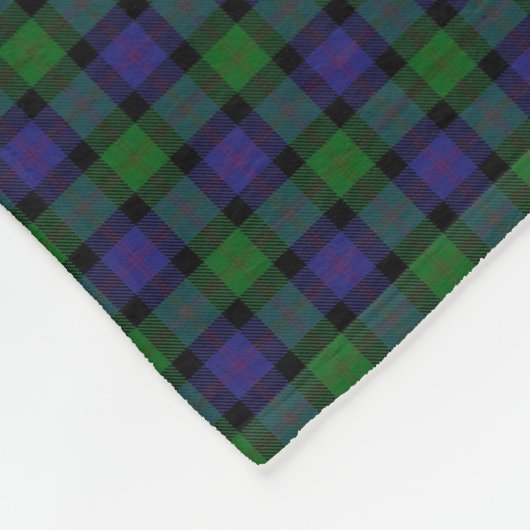 スコットランドの一族のブレアのクラシックのタータンチェック フリースブランケット (角)