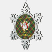 スコットランドの一族のマクミランクリスマスのオーナメント スノーフレークピューターオーナメント (右)