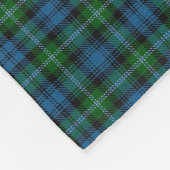 スコットランドの一族のライオンのクラシックのタータンチェック フリースブランケット (角)