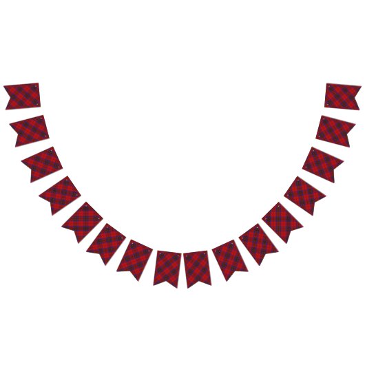 スコットランドの一族のレスリーの赤のタータンチェック バンティングフラッグ (全)