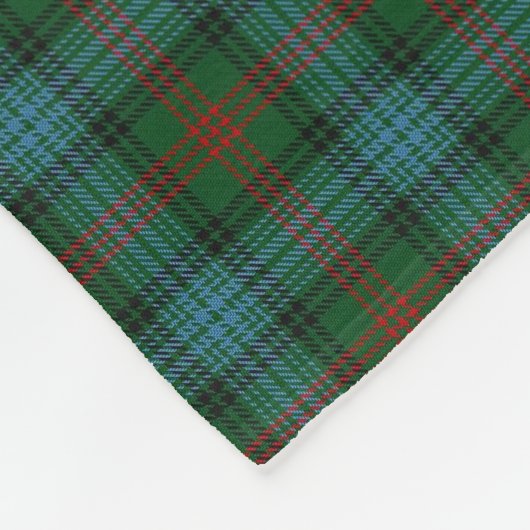 スコットランドの一族のロスの狩りのクラシックのタータンチェック フリースブランケット (角)