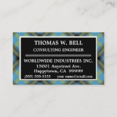 スコットランドの一族の鐘のタータンチェック格子縞 名刺 (正面)