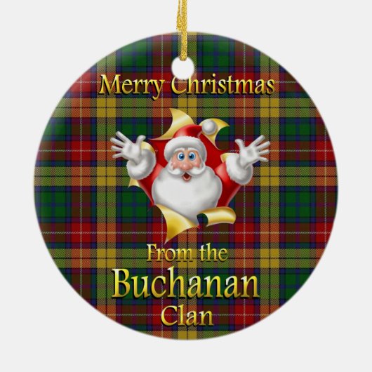 スコットランドの一族のBuchananのクリスマスのオーナメント セラミックオーナメント (裏面)