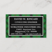 スコットランドの一族のKincaidのタータンチェック格子縞 名刺 (正面)