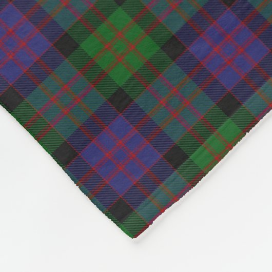 スコットランドの一族のMacDonaldドナルドのクラシックのタータンチェック フリースブランケット (角)