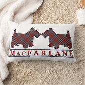 スコットランドの一族のMacFarlaneのタータンチェックのスコッチテリア犬 ランバークッション (ブランケット)