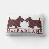 スコットランドの一族のMacFarlaneのタータンチェックのスコッチテリア犬 ランバークッション (裏面)