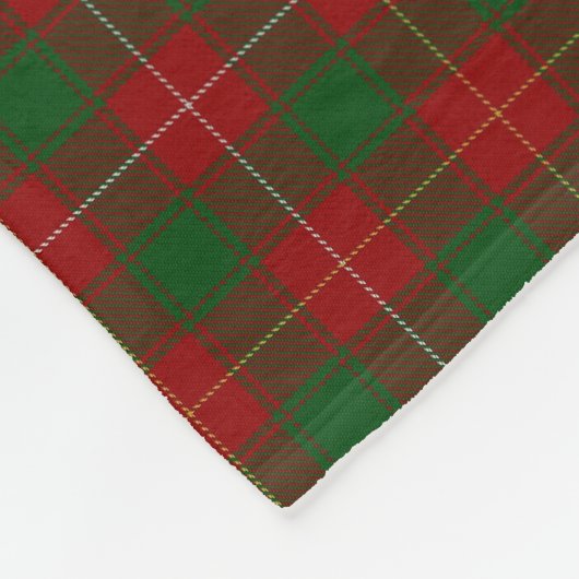スコットランドの一族のMacFieのクラシックのタータンチェック フリースブランケット (角)