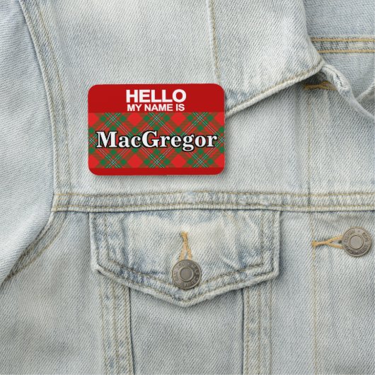 スコットランドの一族のMacGregor Gregorのタータンチェック格子縞 名札 (インサイチュ)