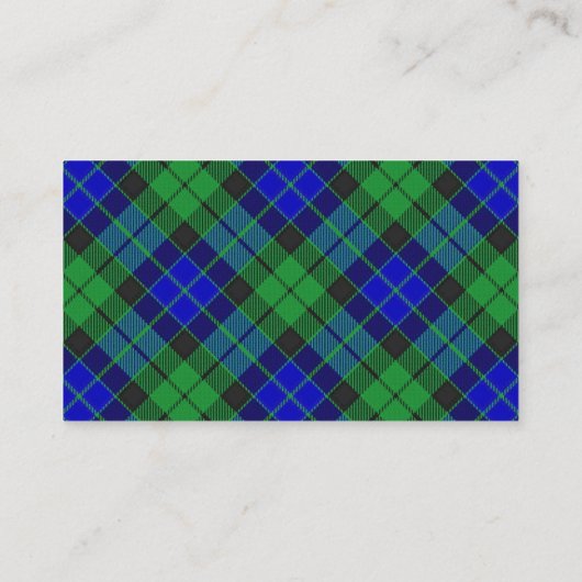 スコットランドの一族のMacKayのタータンチェック格子縞 名刺 (裏面)