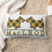 スコットランドの一族のMacLeodのタータンチェックのスコッチテリア犬 ランバークッション (ブランケット)