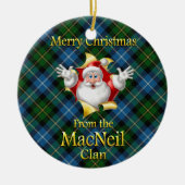 スコットランドの一族のMacNeilのクリスマスのオーナメント セラミックオーナメント (正面)