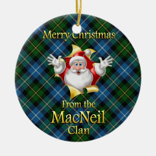 スコットランドの一族のMacNeilのクリスマスのオーナメント セラミックオーナメント (正面)