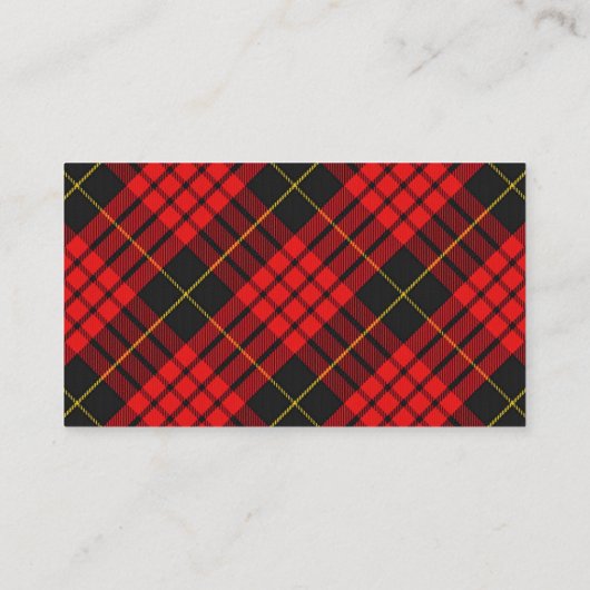 スコットランドの一族のMacQueenのタータンチェック格子縞 名刺 (裏面)