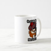 スコットランドの一族のMcFarlaneのタータンチェックのスコットランド人 コーヒーマグカップ (正面右)