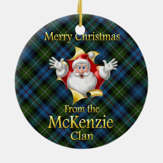 スコットランドの一族のMcKenzieのクリスマスのオーナメント セラミックオーナメント (裏面)