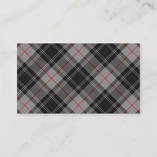 スコットランドの一族のMoffatのタータンチェック格子縞 名刺 (裏面)